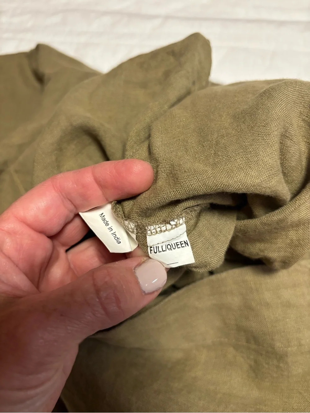 Quince Queen European Linen Duvet Cover Set with shams - ALOE